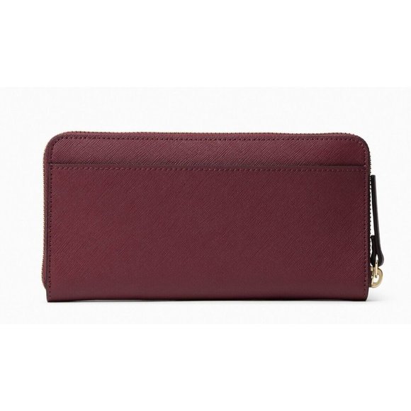 New Kate Spade Laurel Way Neda Large Wallet Saffiano Leather Deep Berry - Picture 3 of 3